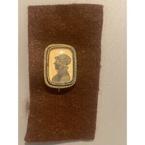 Antique Victorian Georgian Hair Art Mourning Brooch Pin - Rare 1878